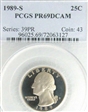 1989-S 25C PR69DCAM