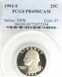 1993-S 25C Clad PR69DCAM