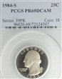 1984-S 25C PR69DCAM