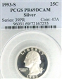 1993-S 25C Silver PR69DCAM