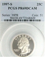 1997-S 25C PR69DCAM