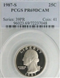 1987-S 25C PR69DCAM