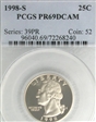 1998-S 25C PR69DCAM