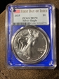 2025 $1 Silver Eagle First Day of Issue MS70