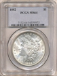 1882 $1 MS64
