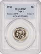 1942 5C Nickel PR67