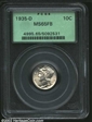 1935-D 10C MS65FB