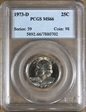 1973-D 25C MS66