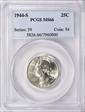 1944-S 25C MS66