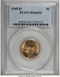 1949-D 5C MS66FS