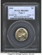 1942 5C Nickel MS65FS
