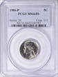 1986-P 5C MS66FS
