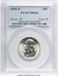 1941-S 25C MS66