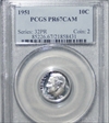 1951 10C PR67CAM