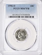 1996-D 10C MS67FB