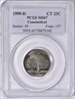 1999-D 25C Connecticut MS67