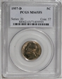 1957-D 5C MS65FS