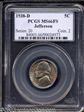 1938-D 5C Jefferson MS66FS