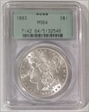 1883 $1 MS64
