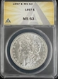 1897  MORGAN ANACS 63