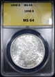 1898  MORGAN ANACS 64