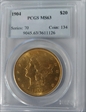 1899  $20 GOLD LIBERTY MS-64