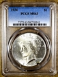 1934 $1 MS63