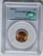 1945-S 1C MS67RD