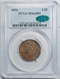 1834 1/2C MS64BN