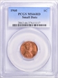1960 1C Small Date MS66RD