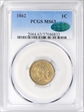 1862 1C MS63