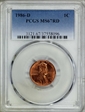 1986-D 1C MS67RD