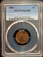 1868 1C MS64BN