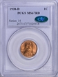 1938-D 1C MS67RD