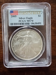 2005 $1 Silver Eagle First Strike MS70