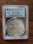 2011-(S) $1 Silver Eagle Struck at San Francisco First Strike MS70