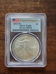 2011-W $1 Burnished Silver Eagle First Strike SP70