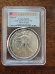 2011-W $1 Burnished Silver Eagle 25th Anniversary Set First Strike SP70