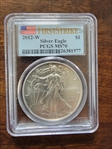 2012-W $1 Burnished Silver Eagle First Strike SP70