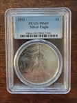 1993 $1 Silver Eagle MS69