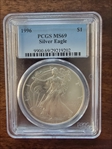 1996 $1 Silver Eagle MS69