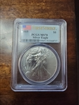 2015 $1 Silver Eagle First Strike MS70