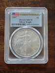 2007 $1 Silver Eagle First Strike MS70