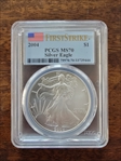 2004 $1 Silver Eagle First Strike MS70