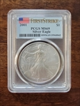 2001 $1 Silver Eagle First Strike MS69