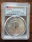 2019-W $1 Burnished Silver Eagle First Strike SP70