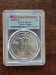 2020-(W) $1 Silver Eagle Struck at West Point First Strike MS70