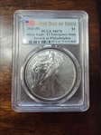 2021-(P) $1 Silver Eagle -T1 Emergency Issue Struck at Philadelphia First Day of Issue MS70