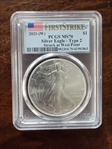 2021-(W) $1 Silver Eagle - Type 2 Struck at West Point First Strike MS70