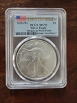 2022-(W) $1 Silver Eagle Struck at West Point First Strike MS70